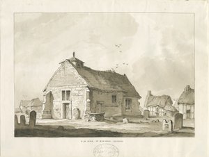 Bednall Church: sepia-tegning, nd [?1838] av Thomas Peploe Wood