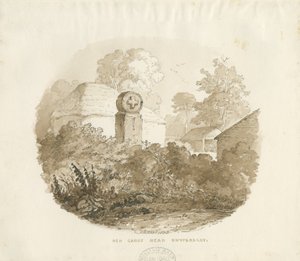 Biddulph - "Røde Kors": sepia-tegning av Thomas Peploe Wood