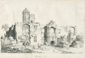 Biddulph Hall (gammel): penn- og blekktegning av Thomas Peploe Wood