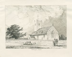 Bobbington Church: pennetegning, 1837 av Thomas Peploe Wood