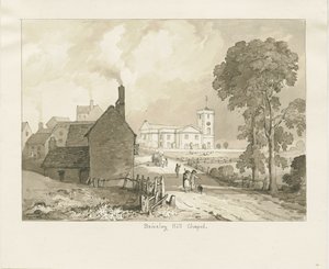 Brierley Hill Chapel: sepia-tegning, 1837 av Thomas Peploe Wood