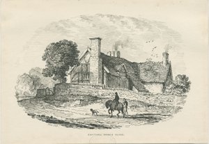 Chatcull Manor House: penn- og blekktegning (vignettert) av Thomas Peploe Wood