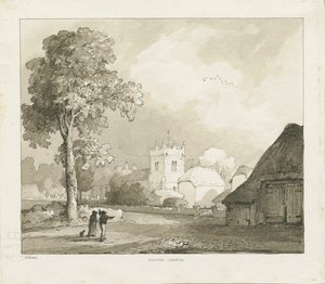Colton Church: sepia-tegning av Thomas Peploe Wood