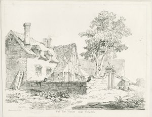 Colwich - Hall Flat House: penn- og blekktegning av Thomas Peploe Wood