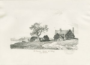 Colwich - Old Manor House at Coley: penn- og blekktegning, 1836 av Thomas Peploe Wood