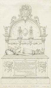 Colwich - Wolseley Monument: pennetegning av Thomas Peploe Wood