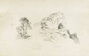 Dovedale - landskap: penn- og blekktegning, nd [1817-1845] (tegning)