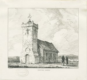 Dunston Church: pennetegning av Thomas Peploe Wood
