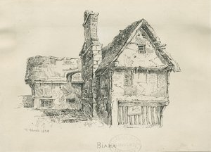 Eccleshall - Biana Hall: penn- og blekktegning, 1833 av Thomas Peploe Wood