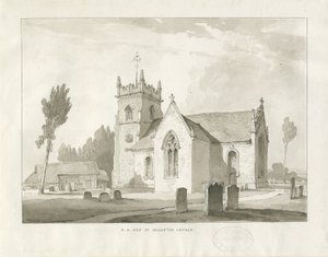 Haughton Church: sepia-tegning av Thomas Peploe Wood