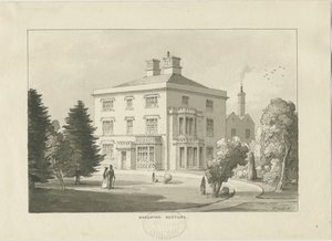 Haughton Rectory: vasketegning av Thomas Peploe Wood