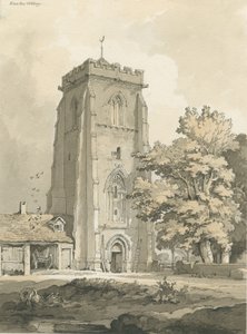 Ranton Abbey [Priory]: penn og vask tegning, nd [?1838] (tegning) av Thomas Peploe Wood