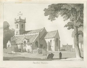 Standon Hall: penn- og blekktegning, og [midten av 1800-tallet] (tegning)