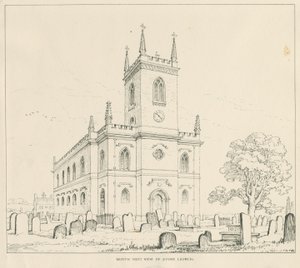 Steinkirke: penn- og blekktegning av Thomas Peploe Wood