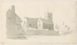 Trysull kirke: blyanttegning, 2. sep 1837 (tegning) av Thomas Peploe Wood