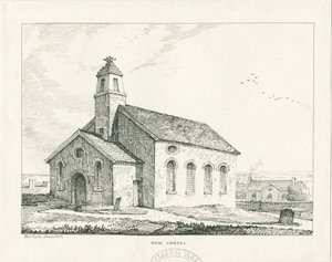 Wolstanton - New Chapel: penn- og blekktegning av Thomas Peploe Wood