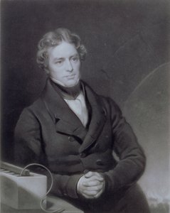 Portrett av Michael Faraday (1791-1867) gravert av Henry Cousins (d.1864) ca. 1841