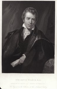 Sir David Wilkie , skotsk maler. Gravering av Francis Holl av Thomas Phillips
