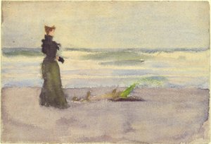 Kvinne på stranden