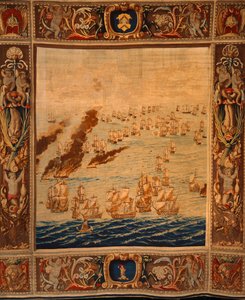 Mortlake tapestry: Fireships in Action, ca. 1685 (tekstil) av Thomas Poyntz