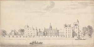 Lambeth Palace fra Across the River av Thomas Priest