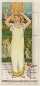 Danae lengter etter Perseus’ retur (farge litho)