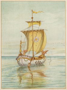 Perseus og Andromeda flyter (farge litho) av Thomas Ralph Spence