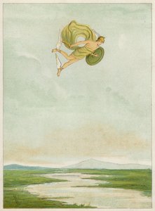Perseus flyr for å drepe Gorgon (farge litho)