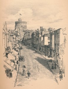 Great Tower of Windsor Castle fra Peascod Street, 1902 av Thomas Robert Way