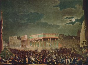 'Bartholomew Fair: From the Outside', 1942. Artister: Thomas Rowlandson, Augustus Charles Pugin.