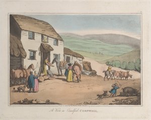 A View of Camelford, Cornwall, fra Sketches from Nature, 1822., 1822. Skapere: Thomas Rowlandson, Joseph Constantine Stadler.