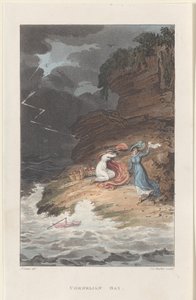 Cornelian Bay, fra Poetical Sketches of Scarborough, 1813., 1813. Skapere: Thomas Rowlandson, Joseph Constantine Stadler, J. Bluck. av Thomas Rowlandson, Joseph Constantine Stadler, J. Bluck