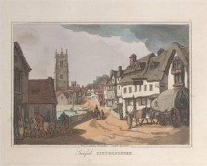 Stamford Lincolnshire, fra Sketches from Nature, 1822., 1822. Skapere: Thomas Rowlandson, Joseph Constantine Stadler.
