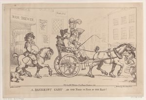 A Bankrupt Cart, or The Road to Ruin in the East!, 5. november 1799., 5. november 1799. av Thomas Rowlandson