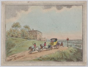 En vogn med fire hester (fra *Rustic Sketches*) av Thomas Rowlandson