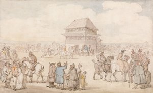 Et velbesøkt hesteløp av Thomas Rowlandson