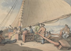Et nederlandsk pakkebåt i en økende bris av Thomas Rowlandson