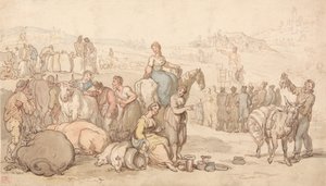 En markedsdag på landet av Thomas Rowlandson