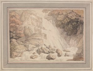 En høy foss av Thomas Rowlandson