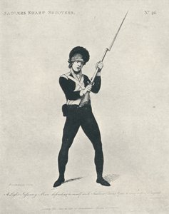 En lett infanterimann som forsvarte seg, 1798 1909 av Thomas Rowlandson