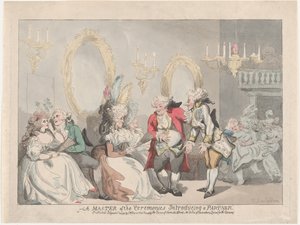 En seremoniemester som introduserer en partner, 24. november 1795., 24. november 1795. av Thomas Rowlandson