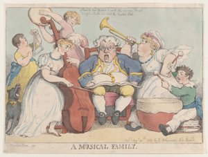En musikalsk familie, 30. august 1802., 30. august 1802. av Thomas Rowlandson