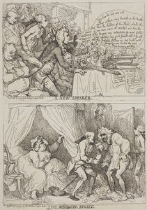 En ny foredragsholder – Bryllupsnatten av Thomas Rowlandson