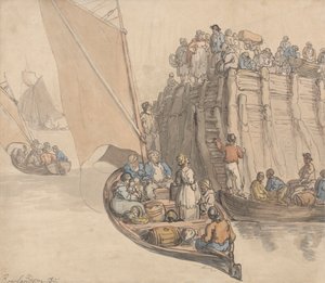En brygge i Amsterdam av Thomas Rowlandson