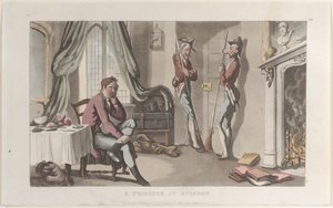 A Prisoner at Avignon, fra Journal of Sentimental Travels in the Southern Provinces of F..., 1820. av Thomas Rowlandson