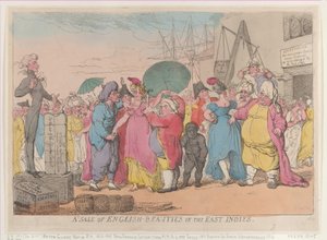 A Sale of English-Beauties in the East Indies, [10. mai 1811], reprint., [10. mai 1811], reprint. av Thomas Rowlandson