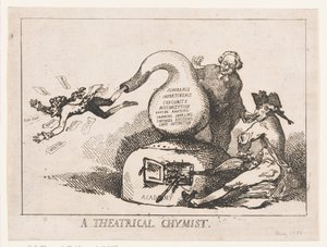 En teatralsk chymist, mai 1786., mai 1786. av Thomas Rowlandson