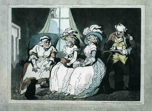 "A Visit to the Aunt", aquatinted av Francis Jukes (1747-1812), pub. av E. Jackson av Thomas Rowlandson