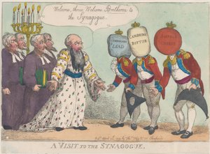 Et besøk i synagogen, 28. april 1809., 28. april 1809. av Thomas Rowlandson