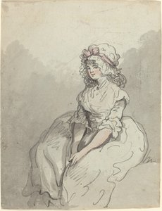 En ung engelsk skjønnhet av Thomas Rowlandson